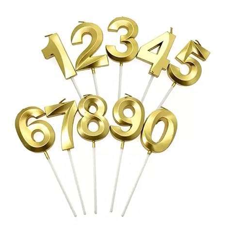 Sidhav Metallic Birthday Candle for A Stylish Celebration Shiny Celebration Illuminate The Moment Glamorous and Memorable Celebration Number 2 5