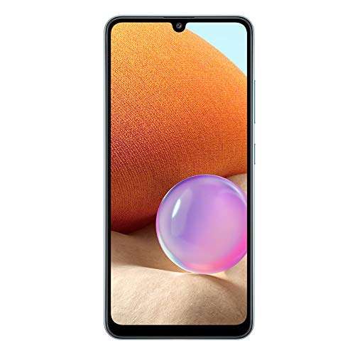 SAMSUNG Galaxy A32 (128GB,4GB) 6.4 inch Super AMOLED 90Hz Display,64MP Quad Camera,All Day Battery,Dual SIM GSM Unlocked (US + Global) 4G Volte A325M/DS (Fast Car Charger Bundle,Awesome Blue) 2