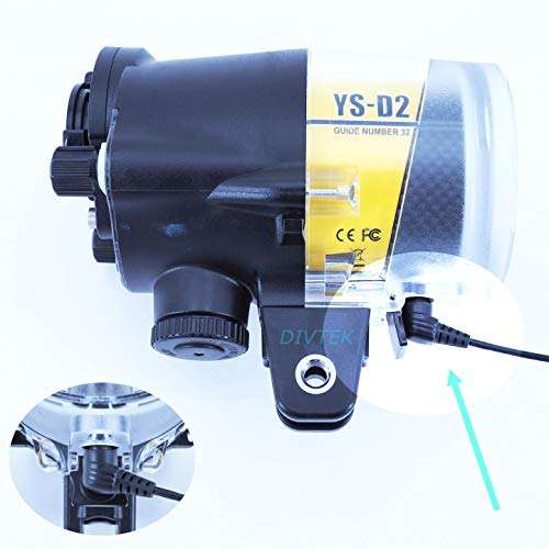 DIVTEK Fiber Optic Cable Flash Link Optical Connection Fuse Sea Underwater Diving Photography Fiber 613 Cores Optic Coiled Cord F-1.8 6