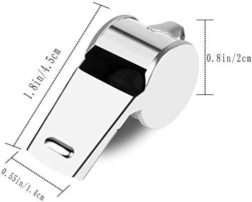 OBKJJ Coach Whistle,35Pack Football Referee Whistle with Lanyard for Emergency Sports Training Referee1 (Silver) (Silver) (Stainless Steel) 6