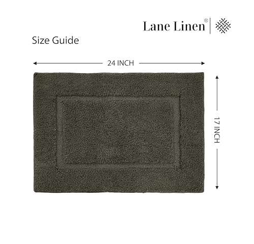 LANE LINEN Bathroom Rugs Set, 2 Piece, Extra Soft Absorbent Premium Bath Mats, Non Slip Shower Mats, 24" x 36"/17" x 24", Beige 6