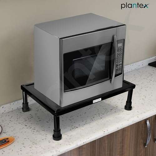 Plantex Microwave Oven Stand/Oven Stand/Microwave Stand for Kitchen Platform/OTG Rack/Kitchen Storage Shelf - (Black) - Metal 2