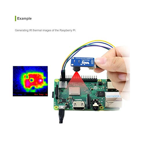 MLX90640 IR Array Thermal Imaging Camera Module 32×24 Pixels 55° Field of View Camera with I2C Interface for Raspberry Pi/Arduino(ESP32)/STM32 5