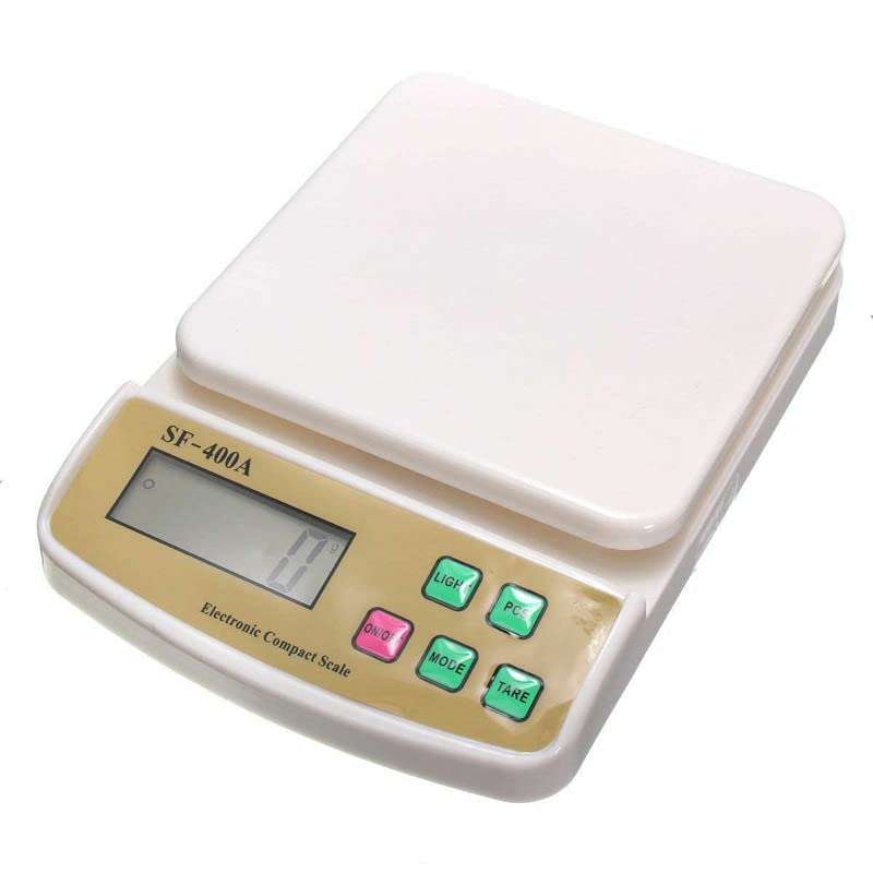 DP Enterprise 10kg Vegetable Kitchen Weighing Scale SF 400A with Adapter (Off-White) 1