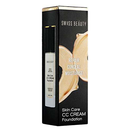 Swiss Beauty Foundation Skin Care Cc Cream, Face Makeup, White-Ivory, 34Gm 2