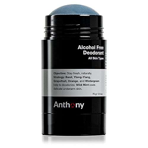 Anthony Alcohol-Free Aluminum-Free Deodorant for Men, Non-Irritating Cool Gel Stick for Sensitive Skin, Sport Strength Formula Prevents Odor All Day, Clear Stain-Free Finish, 2.5 Fl Oz Each, Pack of 2 6