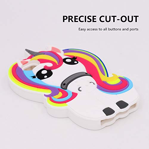 for iPhone 4 Case Unicorn, iPhone 4S Case Unicorn, BEFOSSON Cute 3D Cartoon Unicorn Funny Kawaii Horse Animal Soft Silicone Rubber Phone Cover Case for iPhone 4 / 4S for Girls (Unicorn) 4.0 inches 5
