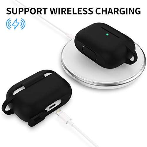 GMUDA for AirPods Pro(2nd Generation/1st Generation)，Protective Silicone Cover with Keychain,Compatible with Apple AirPods Pro 2, Front LED Visible (Denim Blue) 3