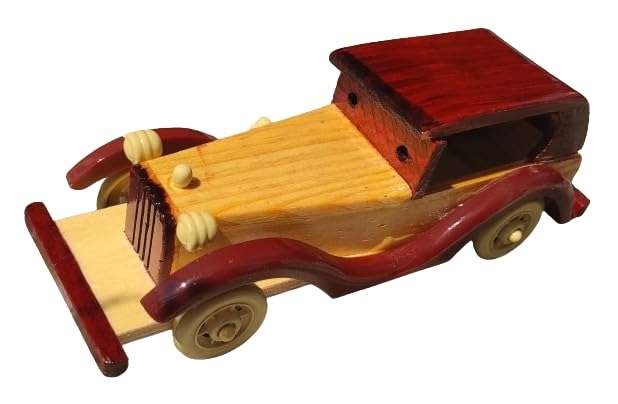 Wooden Toy Car 10 Inch Classic Vintage 3