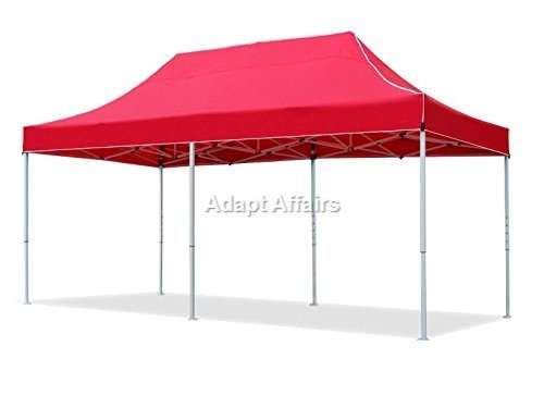 Invezo Gazebo outdoor Tent10 x 20 ft / 3 x 6 mtr (Super Heavy Duty - 55kgs, Red) with 3 sided European Covers, Water Proof Tent,Portable and foldable Canopy / advertising tents - 2 mins Installation 3