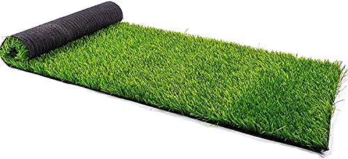 STK Natural Looking Green Grass Mat for Balcony, Lawn, Door, Lobby, Bedroom, Office OR Decoration, Size 2 X 5 Feet in High Density and Easy to Cut 1
