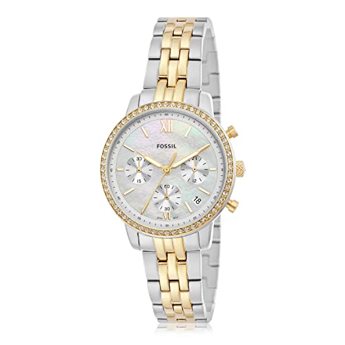 Fossil Neutra Analog Women's Watch ES5216 (Mother of Pearl Dial Gold Colored Strap) 3