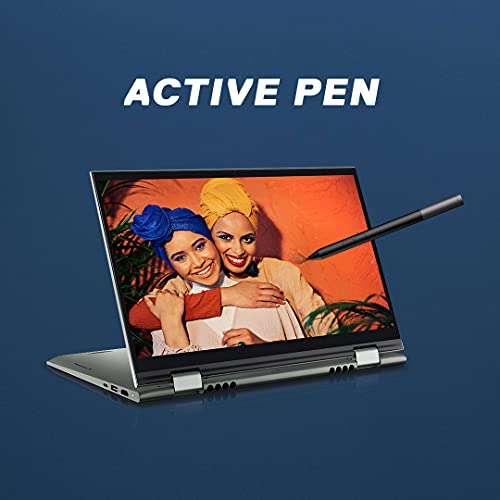 Dell Inspiron 7415 AMD R5 5500U 14 inches(35cm) FHD Touch Display 2 in 1 Business Laptop (8GB/512GB SSD/Intel Integrated Graphics/Win 10 + MSO/Backlit KB + FPR + Active Pen/Pebble Metal Color, 1.5kg) 2