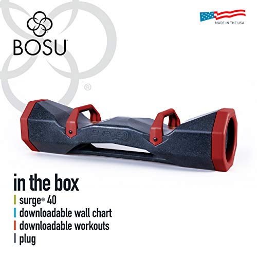 BOSU Surge 40 Water Filled Adjustable Weight Tube, Home Gym Equipment, 34",Black/Red 4