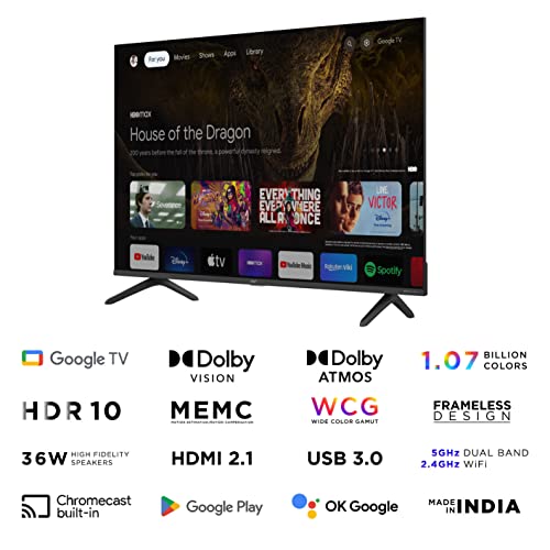 Acer 127 cm (50 inches) Advanced I Series 4K Ultra HD Smart LED Google TV AR50GR2851UDFL (Black) 2