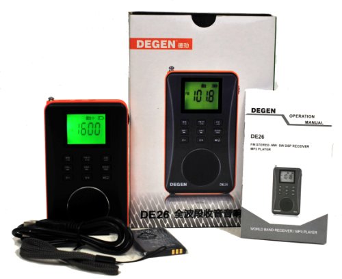 DEGEN DE26 3-in-1 Rechargeable AM/FM Shortwave Radio, Portable Speaker & MP3 Player with Built-in Micro SD/TF Card Reader 6