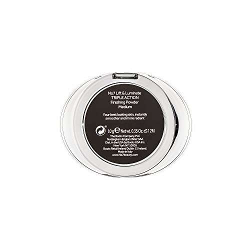 No7 Lift & Luminate Triple Action Powder - Medium - Pressed Makeup Setting Powder for Face - Compact Setting Powder Reduces the Appearance of Fine Lines & Enhances Glow (10g) 2
