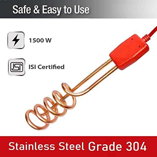 UCRAVO Immersion Water Heater with Copper Heating Element | Immersion Shock Proof Rod for Home and Kitchen 3