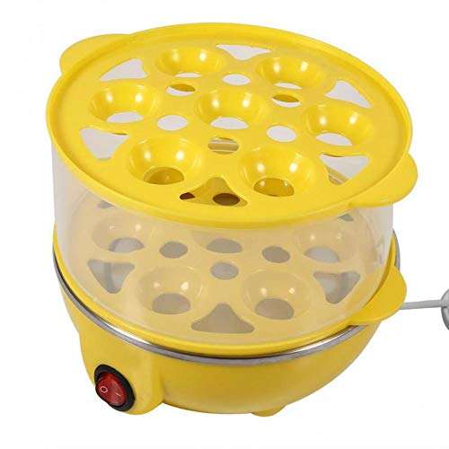 DIVESTS Multi Function Electric 2 Layer Egg Boiler Cooker and Steamer 14 Egg Cooker Double Layer Fast Boiling Poached Eggs Soft Hard Eggs Kitchen Appliance 4
