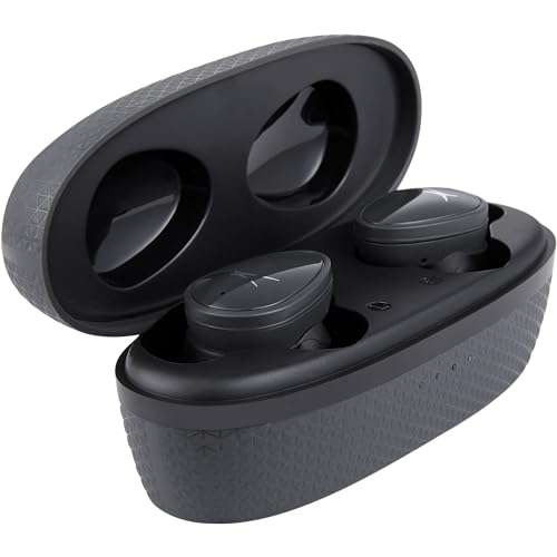 Altec Lansing NanoBuds True Wireless Earbuds with Charging Case, IPX4 Waterproof, Dual Mic, 30 Hours Playtime – Sports in Ear Earphones for iPhone & Android (Charcoal Grey) 1