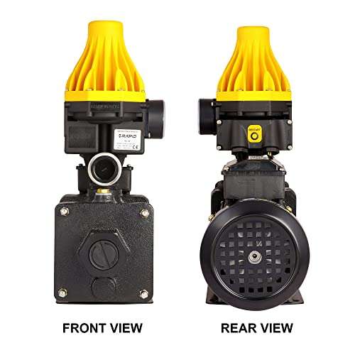 EUROMOLTEN 1Hp Water Pressure Booster Pumps with Automatic Pump Controller for Bathroom, Shower & Home Use, SS Impeller & Diffuser, Made of 100% Copper Windings(4 Bathrooms + Kitchen) 3