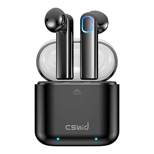 Cshidworld Wireless Earbuds, Bluetooth 5.0 Earbuds Headphones, True Wireless Stereo Earphones with 30Hrs Playback, Hi-Fi Sound Bluetooth Headset with Charging Case One-Step Pairing Noise Cancelling 1