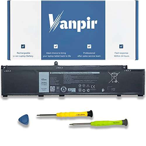 VANPIR MV07R Laptop Battery Replacement for Dell G3 15 3500 3590 G5 5500 5505 SE Series Notebook 0JJRRD 266J9 15.2V 68Wh 4250mAh 1