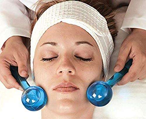 ONTRIP Facial Ice Globes For Face - Ice Roller for Face & Eye Puffiness Relief - Facial Massager Increase Collagen Production, Reduce Fine Lines and Wrinkles for Face, Eye, Neck (Pack Of 2) 3