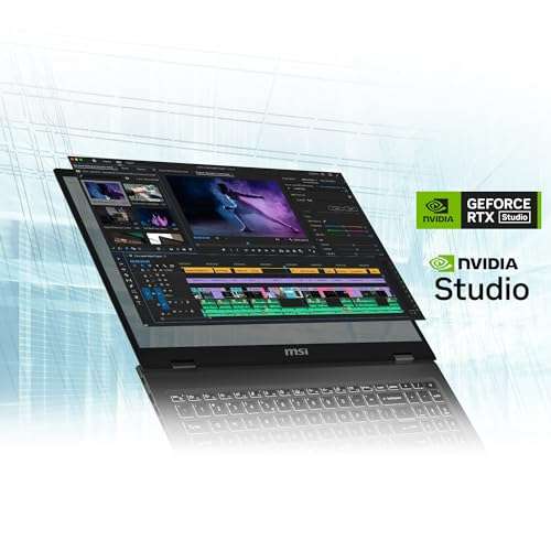 MSI Prestige 16 AI Studio, Intel Core Ultra 7 155H,Build-in AI, 40CM QHD+ Thin and Light Laptop(32GB/1TB NVMe SSD/Windows 11 Home/NVIDIA GeForce RTX 4050, GDDR6 6GB/Stellar Grey/1.9Kg), B1VEG-071IN 5