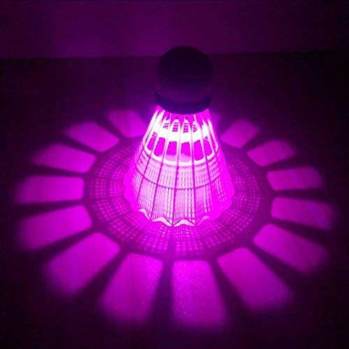 ZHENAN LED Badminton Shuttlecocks Dark Night Glow Birdies Lighting for Outdoor & Indoor Sports Activities (Nylon_5pcs) 5