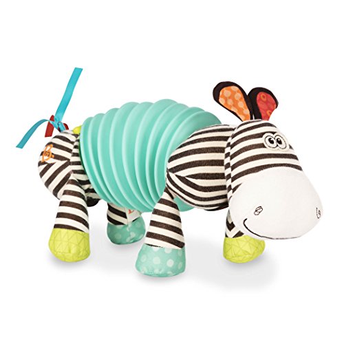 B. baby – Sensory Zebra Plush – Zebra Accordion – Interactive Stuffed Animal – Musical Baby Toy – 6 Months + – Squeezy Zeeby 1