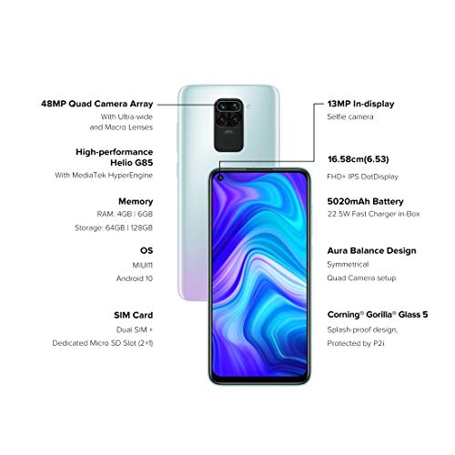 Redmi Note 9 (Arctic White, 4GB RAM, 64GB Storage) - 48MP Quad Camera & Full HD+ Display 2