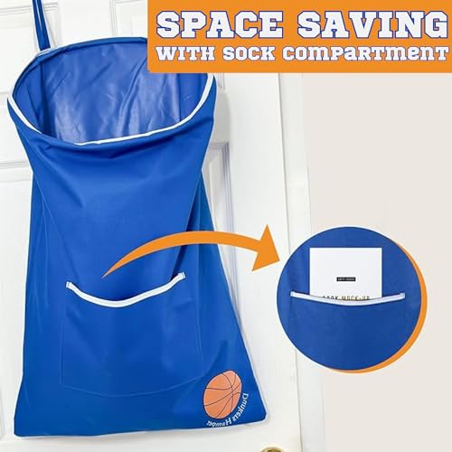Kids Clothes Hamper - Space-Saving Boys Hamper with Zipper for Easy Unloading, Durable Oxford Material, Lined for Wet Clothes - Ideal Boys Laundry Hamper for Boys Room Organization 4