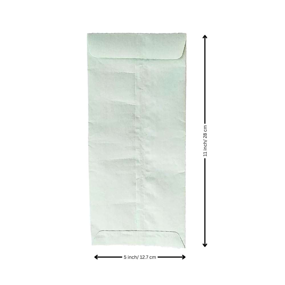 50 PCs Cloth Lined Courier Cover | 11 X 5 inch or 27.9 X 12.7 cm | Green Envelopes for Securely Mailing Letters, Documents, Brochures, Catalogues | Pack of 50 4