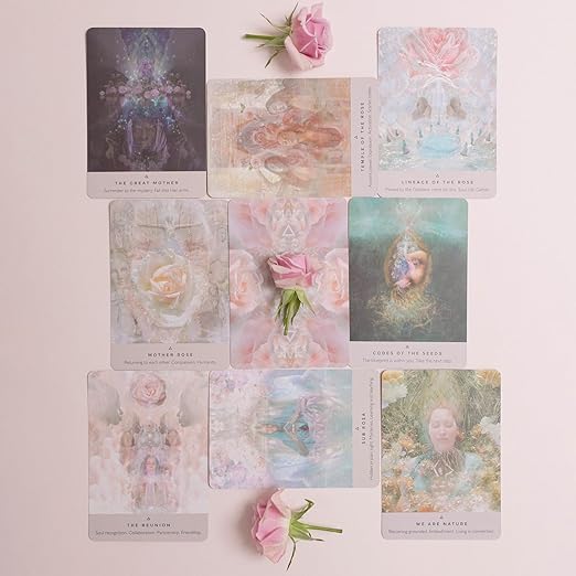 RJKD New Cards Deck 44 Pieces The Rose Oracle Tarot Cards Decks Traditional Standard Tarot Deck Fortune Telling Game Divination Tools for Beginners Adult (Style 26) 6