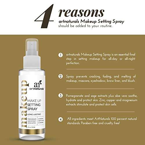 Art Naturals Makeup Setting Spray 4.0 oz Long Lasting / All Day Extender - All Natural with Aloe Vera 2