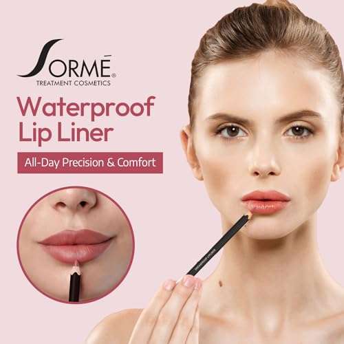 Sorme Cosmetics Smearproof Lipliner in Earth 0.06 oz | Smudgeproof Nude Lip Liner Pencil | High Definition Waterproof Lip Liners for Women | Hydrating Lip Pencil | Matte Lip Pencil Liner Makeup 2