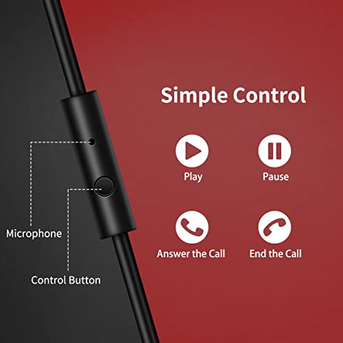 OneOdio A71 Hi-Res Studio Recording Headphones - Wired Over Ear Headphones with SharePort, Monitoring Mixing Foldable Headset with Stereo Sound, 3.5/6.35MM Jack for PC Computer DJ Guitar-Red 2