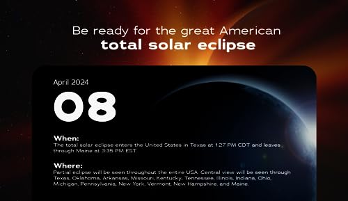 Lunt Solar Systems 50-Pack Premium Solar Eclipse Glasses ISO Certified Eclipse Glasses 2024 for Direct Sun Viewing -Approved 2024 Solar Eclipse Glasses 3