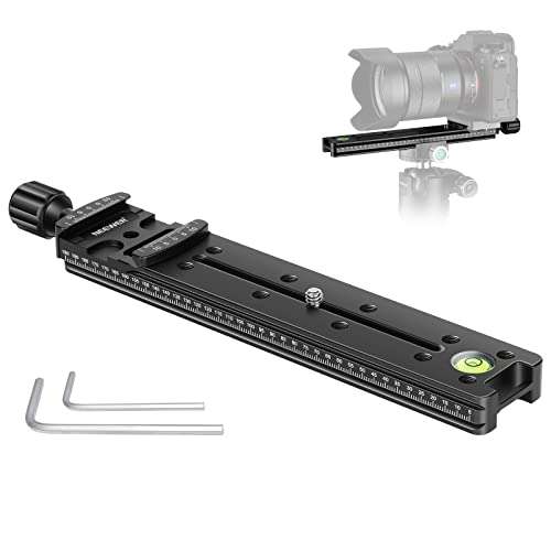 Neewer 200mm Professional Rail Nodal Slide Metal Quick Release Clamp for Camera 1