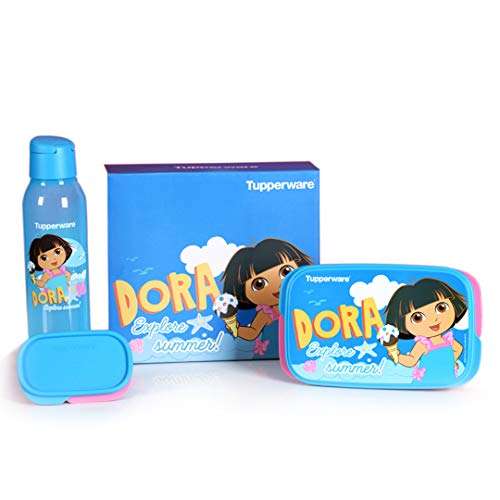 Tupperware Dora Kids Plastic Lunch Set (Pink) 1
