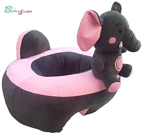 Babyjoys Plush Sofa Chair for Kids-Comfortable Favorite Spot to Sit (Grey) 3
