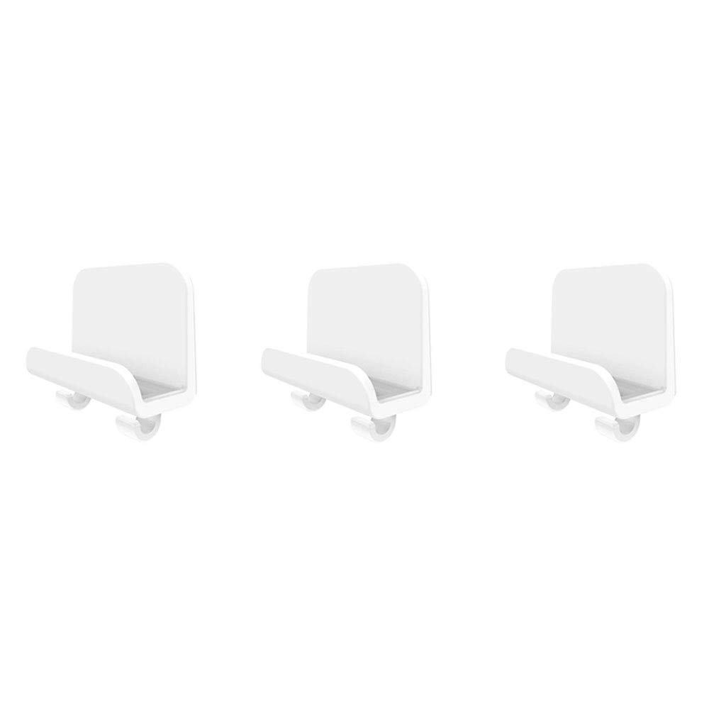 DIIOOMIEEU 3X Cellphone Tablet Holder Wall Mount Stand for Phone Storage Cables and Home Hook