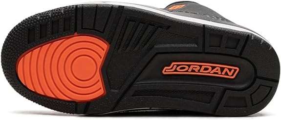 Little Kid's Jordan 3 Retro Fear 'Night Stadium/Total Orange' (DM0966 080) PS Pre School - Size 1.5y 5