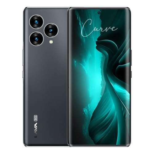 Lava Blaze Curve 5G (Glass Iron, 8GB LPDDR5 RAM, UFS 3.1 256GB Storage) | 120Hz Curved Amoled Display |2.6GHz Dimensity 7050 6nm Processor | 64 MP Primary Sensor 1