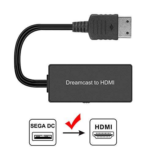 Sega Dreamcast to HDMI Converter Supports 16:9/4:3 switching, Plug and Play HD HDMI Cable for Sega Dreamcast (Sega DC) 2