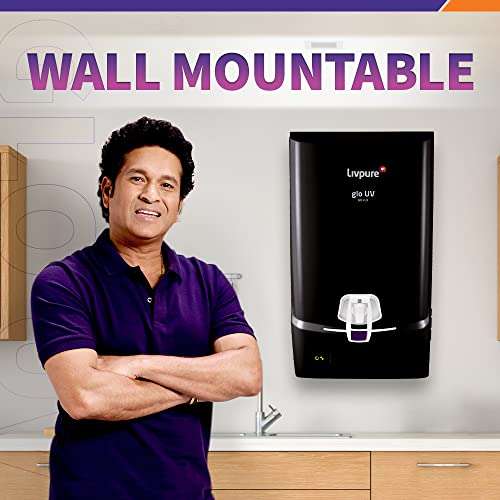 Livpure Glo UV, UV+UF Water Purifier for Home with 7 L Storage - Suitable for Municipal Water TDS up (Not Suitable for Borewell or Tanker water) 5