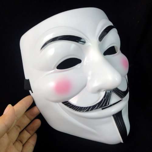 Fancydresswale V for Vendetta Mask Guy Fawkes Halloween Masquerade Party Face March Protest (Set of 2) 3
