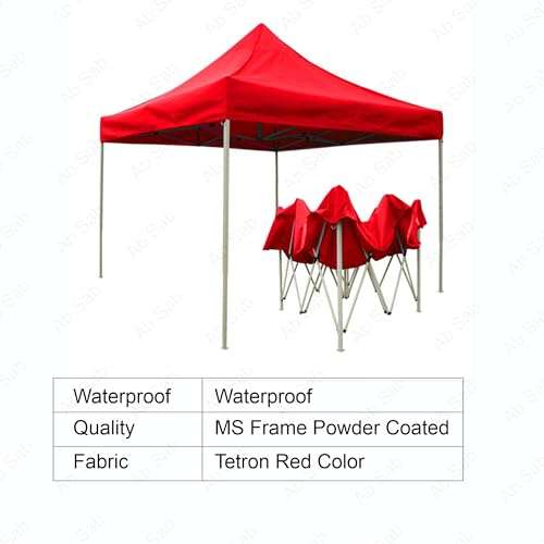 Ab Sab Portable Foldable Pop-up Gazebo Tent Canopy Display-6.5 x 6.5 ft Red 3