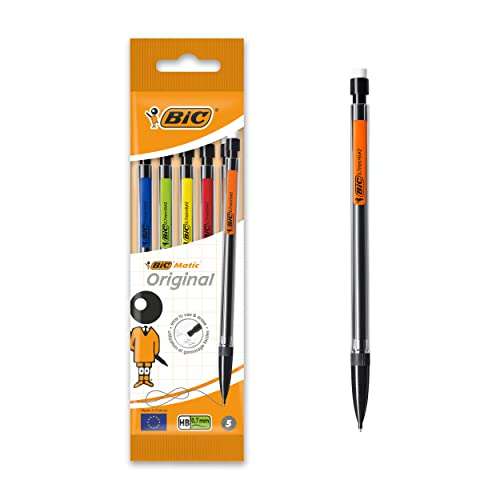 Bic Matic Mechanical Pencil Set - Pack of 5 (Black) 1
